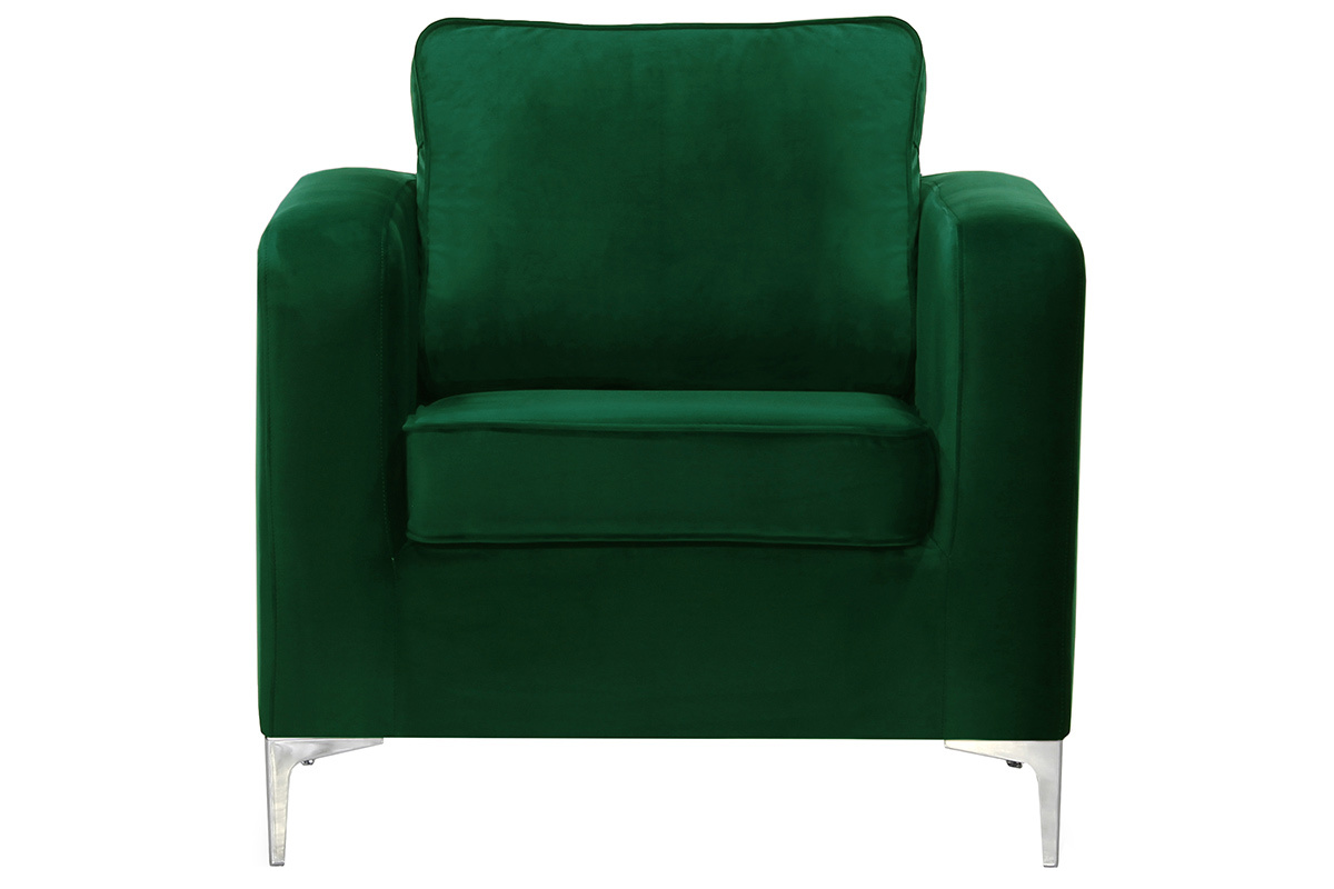 Silln en terciopelo verde HARRY