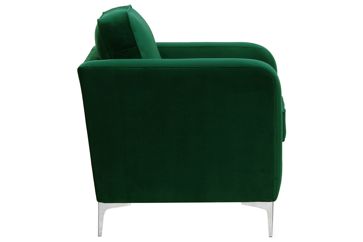 Silln en terciopelo verde HARRY