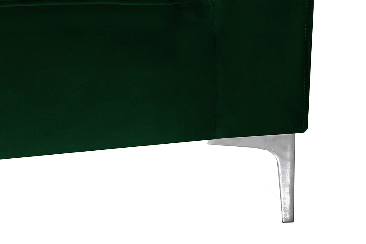 Silln en terciopelo verde HARRY
