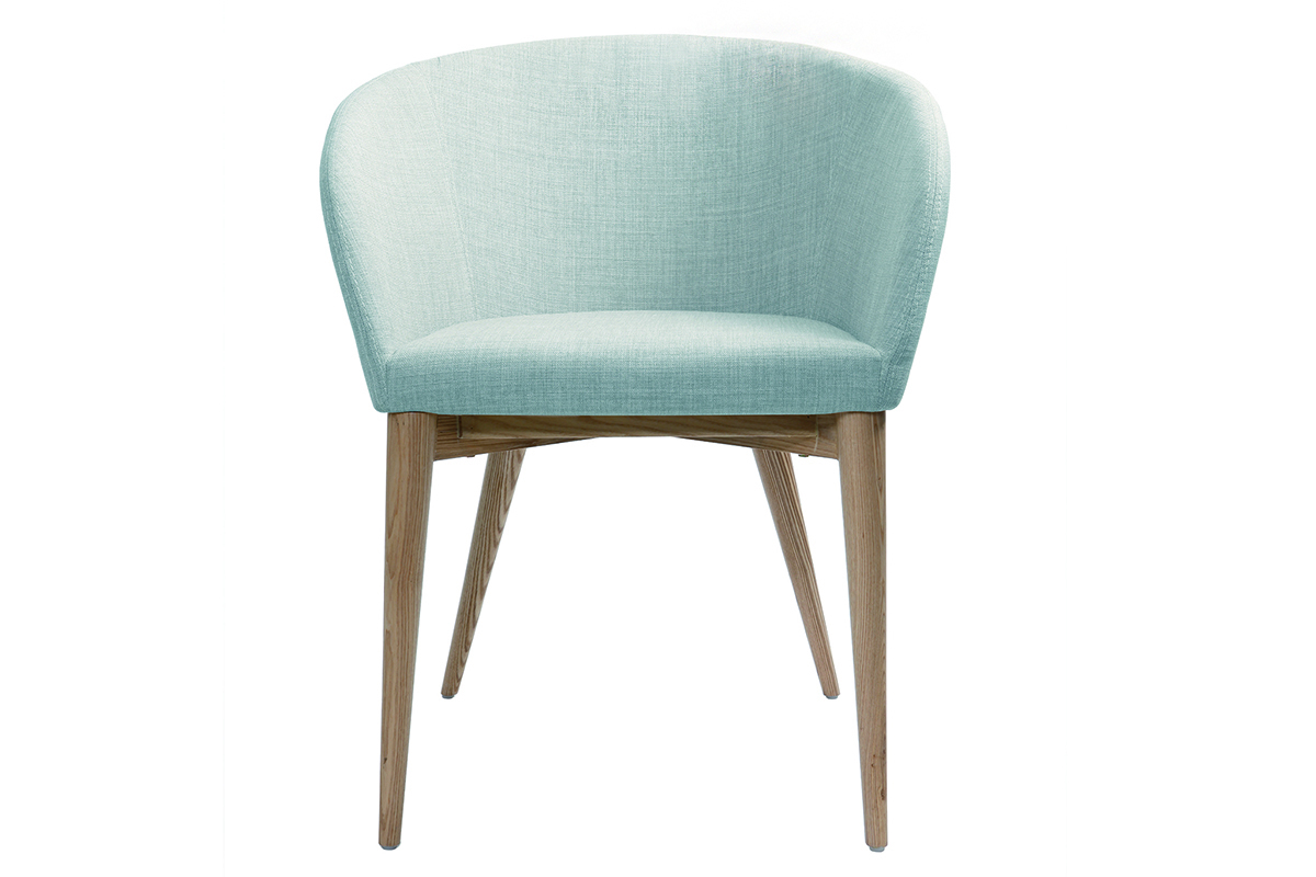 Silln escandinavo gris claro y madera lote de 2 DALIA