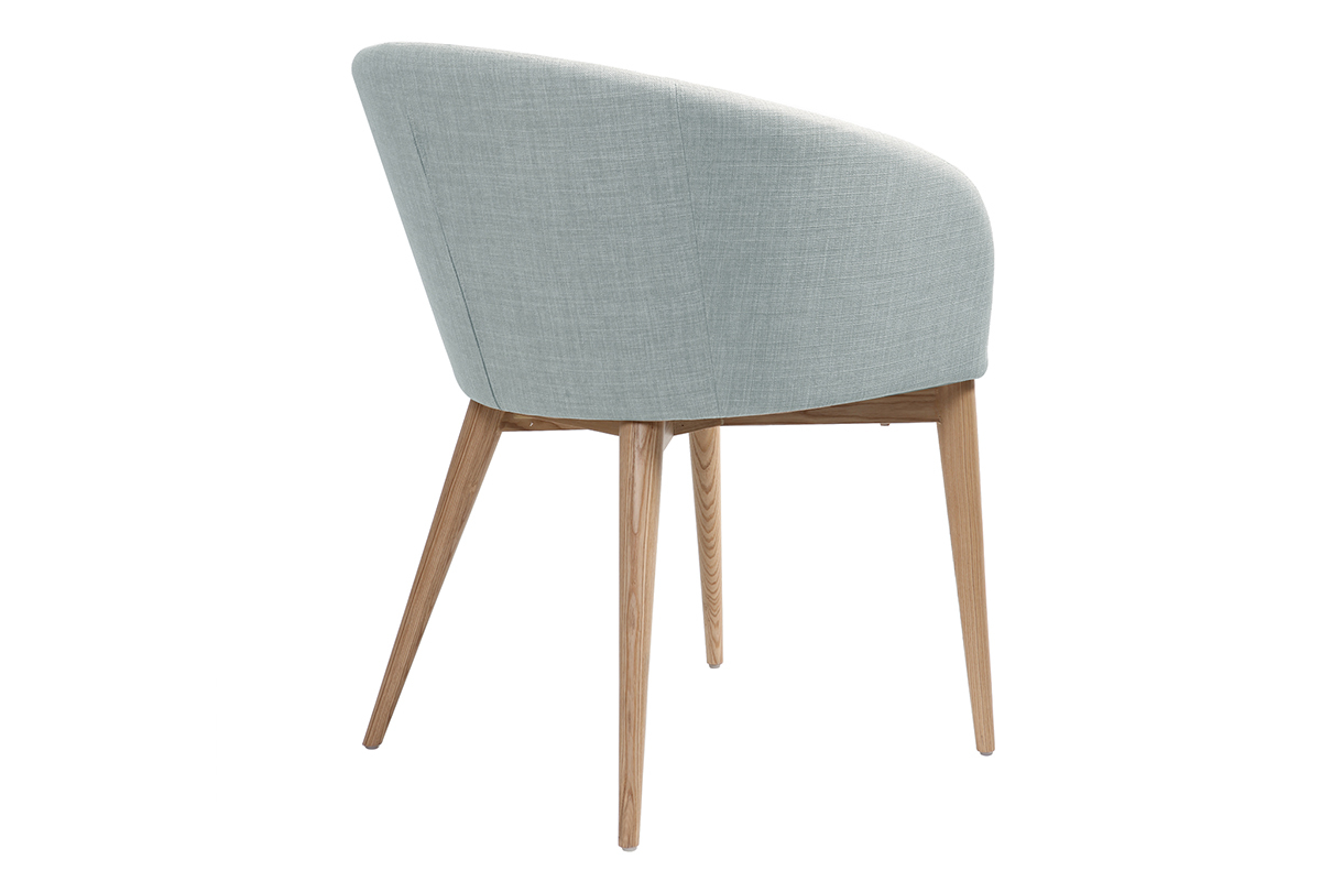 Silln escandinavo gris claro y madera lote de 2 DALIA