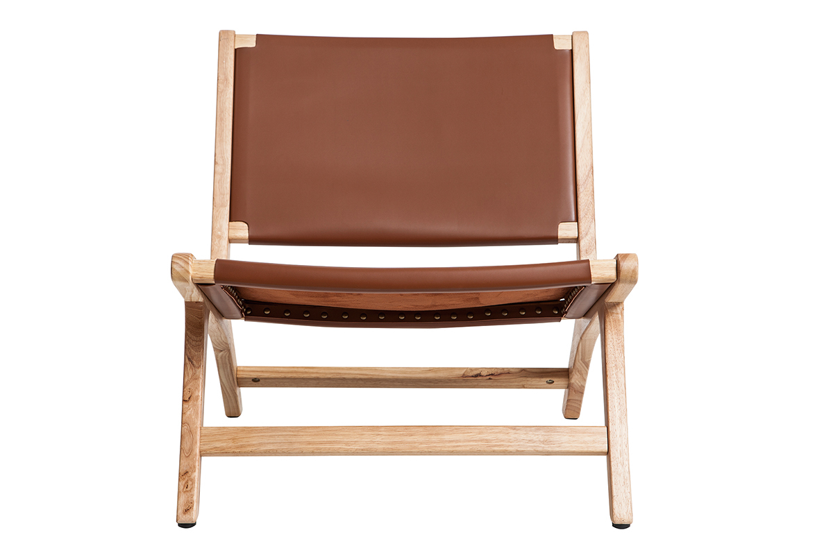 Silln tnico marrn de madera BONDI