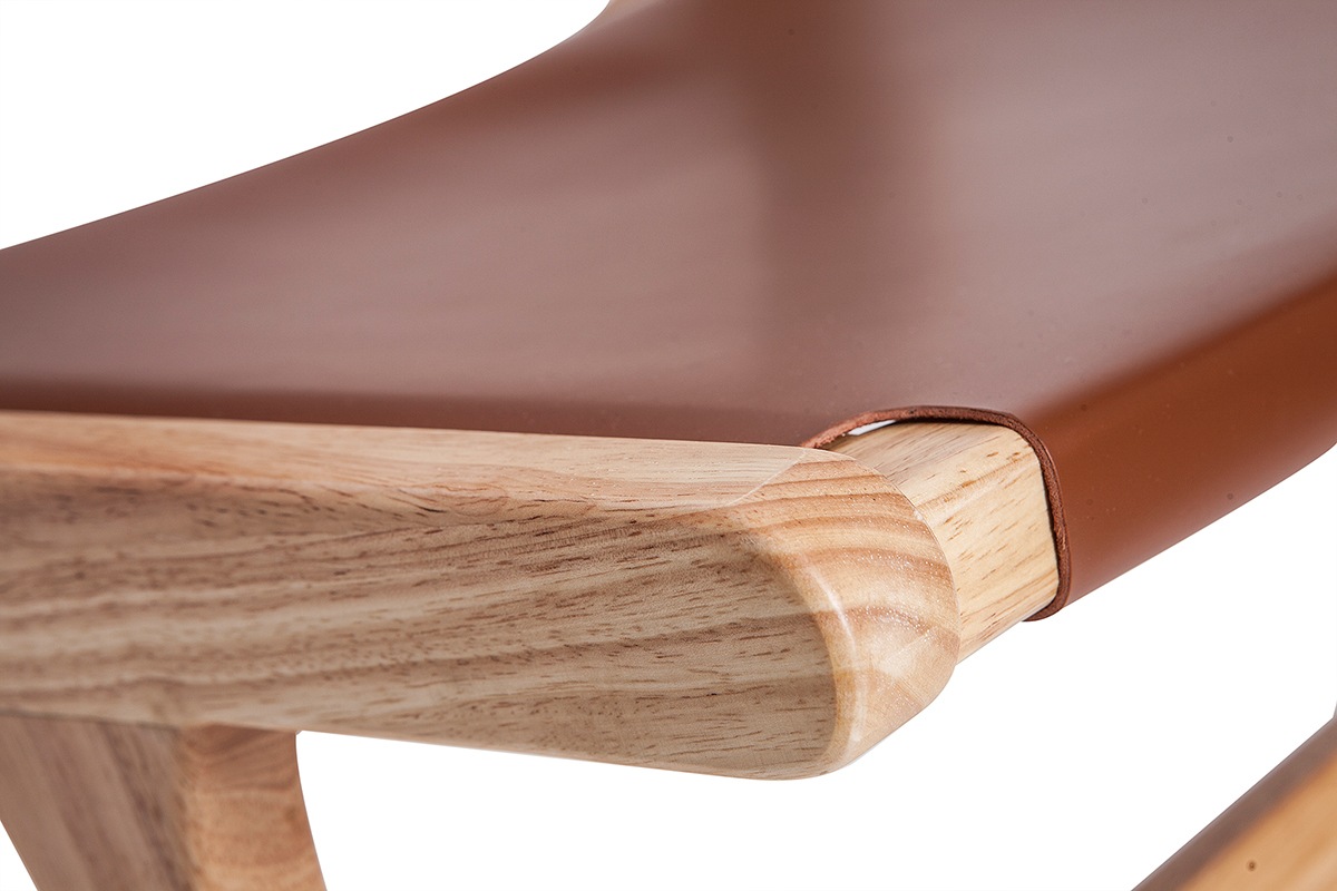 Silln tnico marrn de madera BONDI