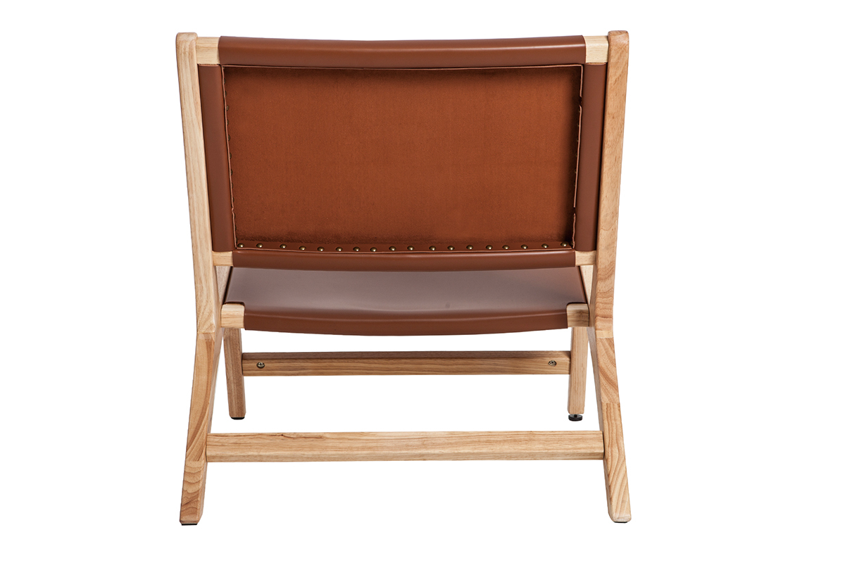 Silln tnico marrn de madera BONDI