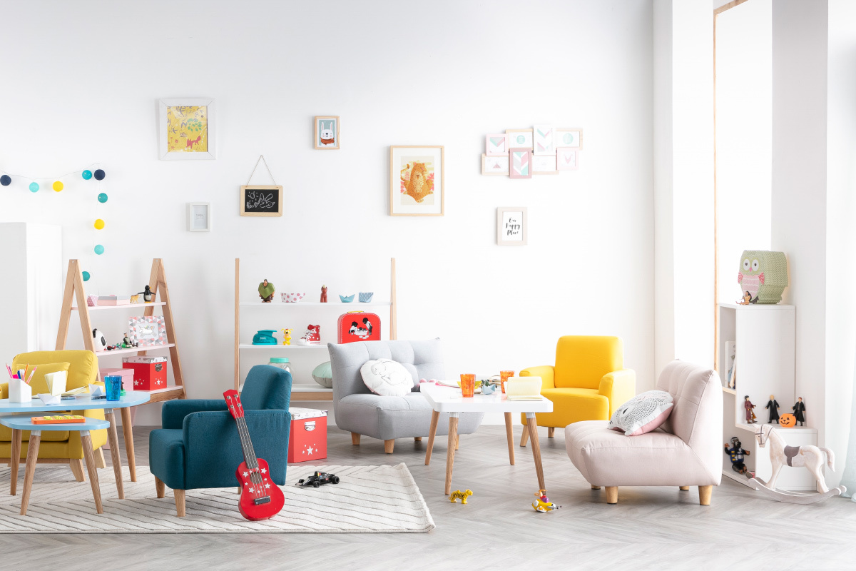 Silln infantil nrdico azul petrleo BABY YUMI