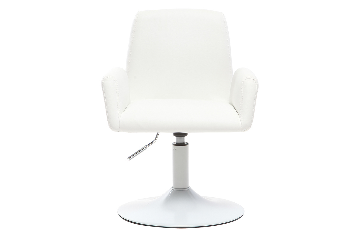 Silln infantil pivotante PU blanco SOLLY