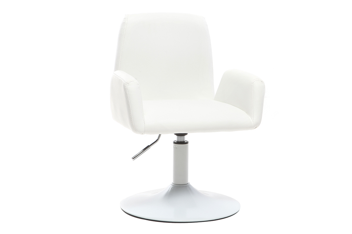 Silln infantil pivotante PU blanco SOLLY
