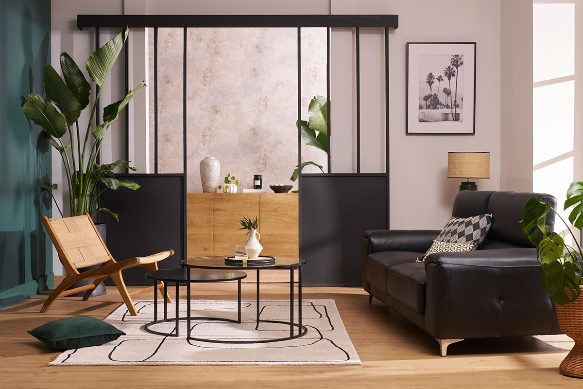 Silln lounge de madera de teca maciza y cuerda trenzada YARI