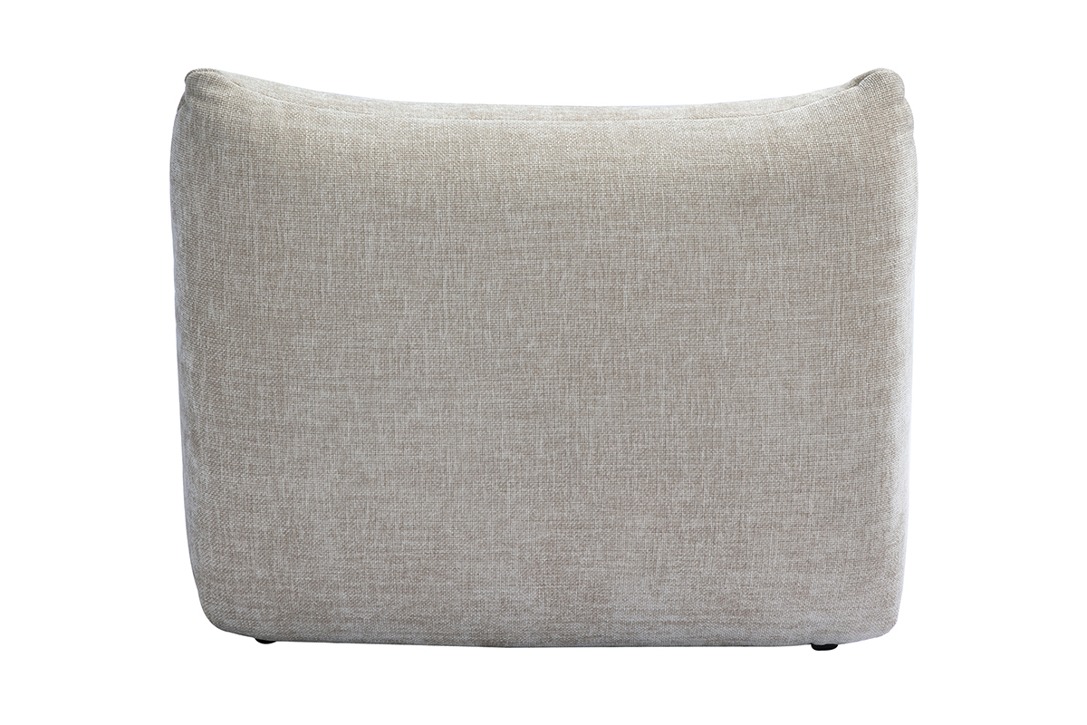 Silln lounge de tela efecto terciopelo texturizado en color topo BUMPY