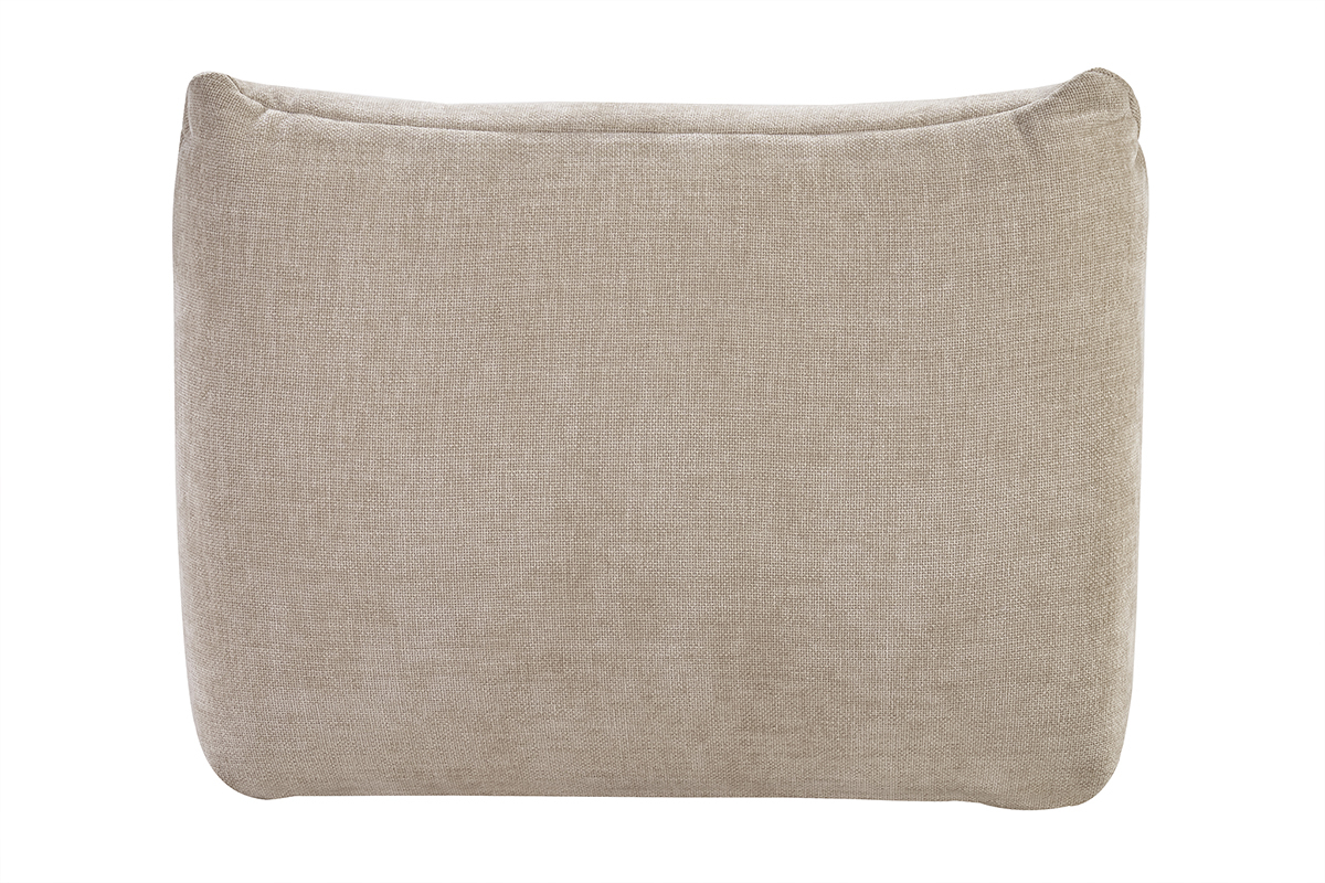 Silln lounge de tela efecto terciopelo texturizado en color topo BUMPY