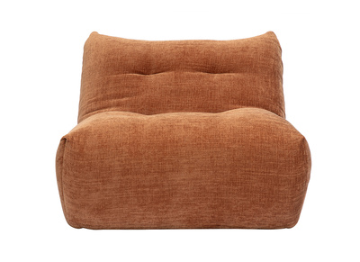 Sill&oacute;n lounge en tela efecto terciopelo texturado tierra quemada BUMPY