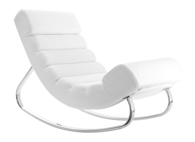 Sill&oacute;n mecedor de dise&ntilde;o blanco  TAYLOR