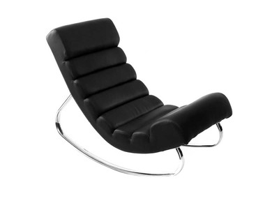Sill&oacute;n mecedor de dise&ntilde;o negro TAYLOR