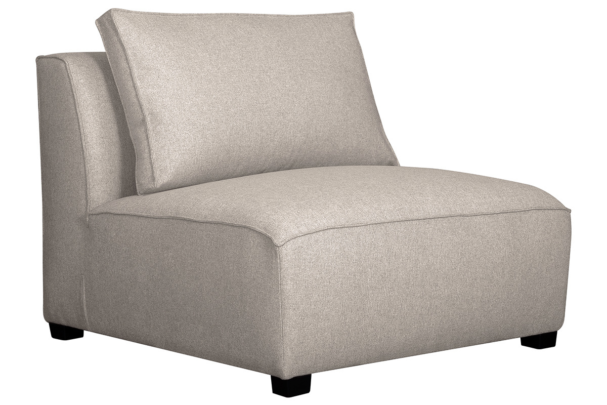 Silln moderno en tejido beige PLURIEL