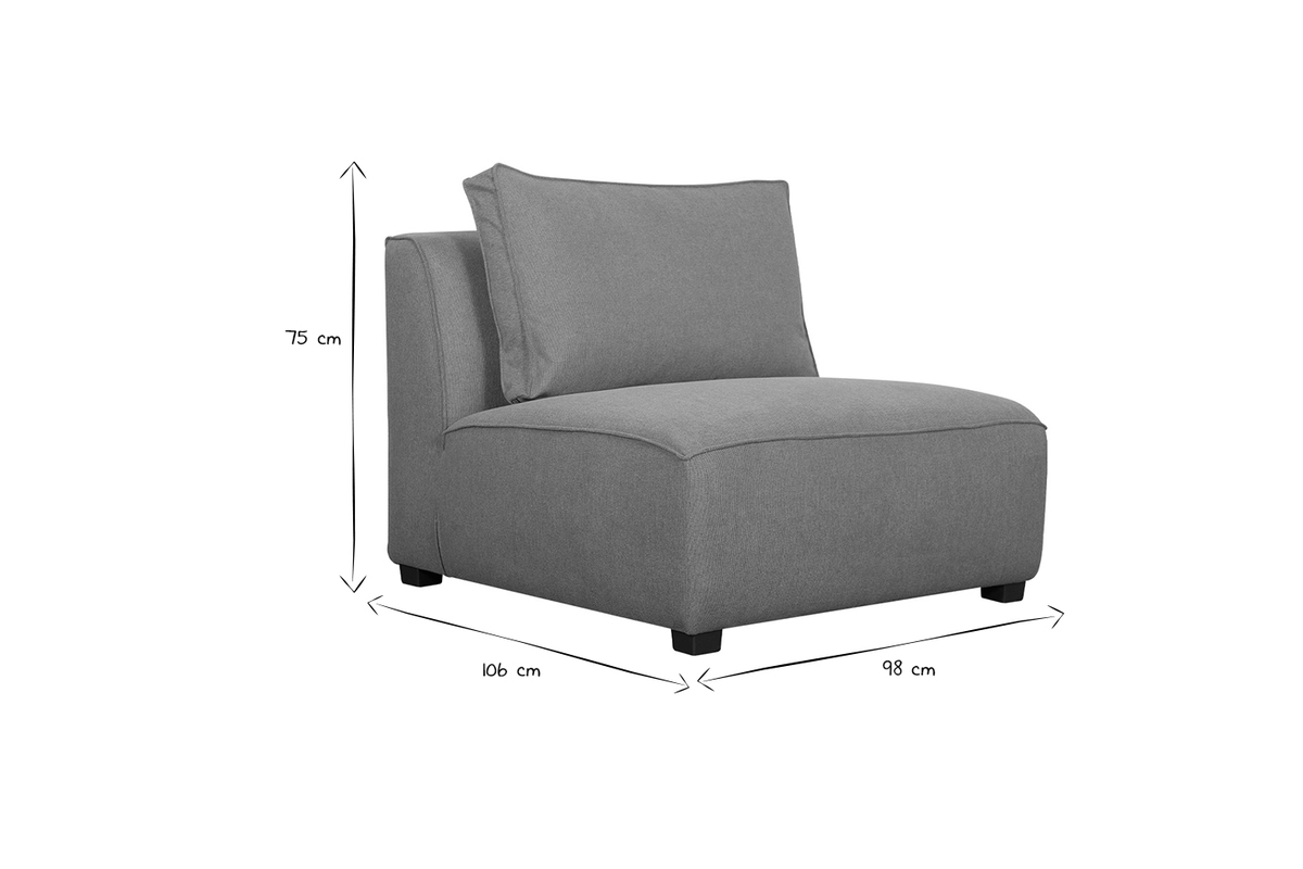 Silln moderno en tejido beige PLURIEL