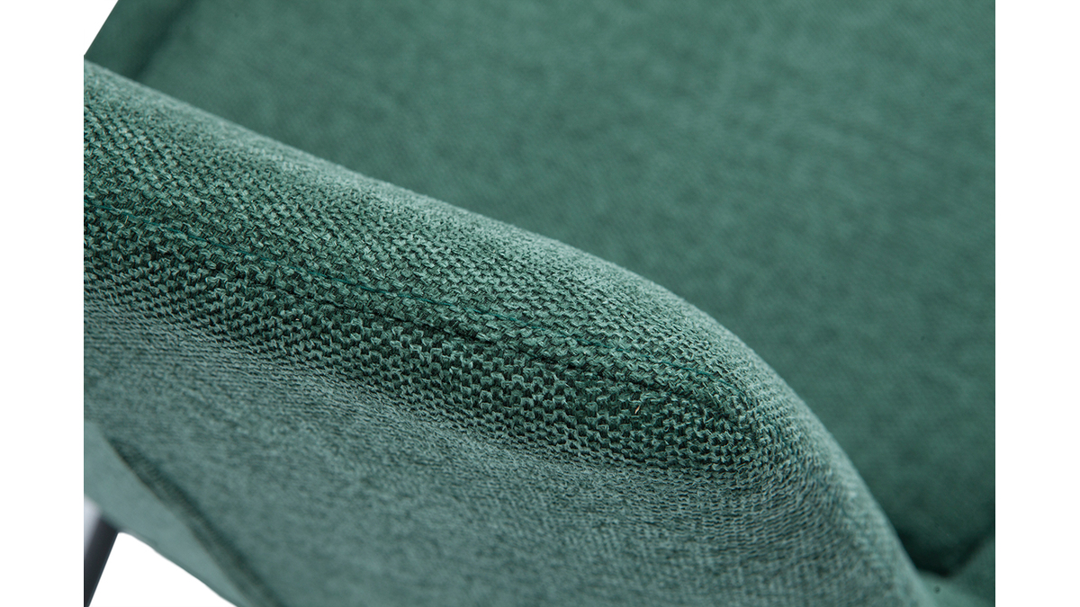 Silln moderno tejido efecto aterciopelado texturizado verde GILLY