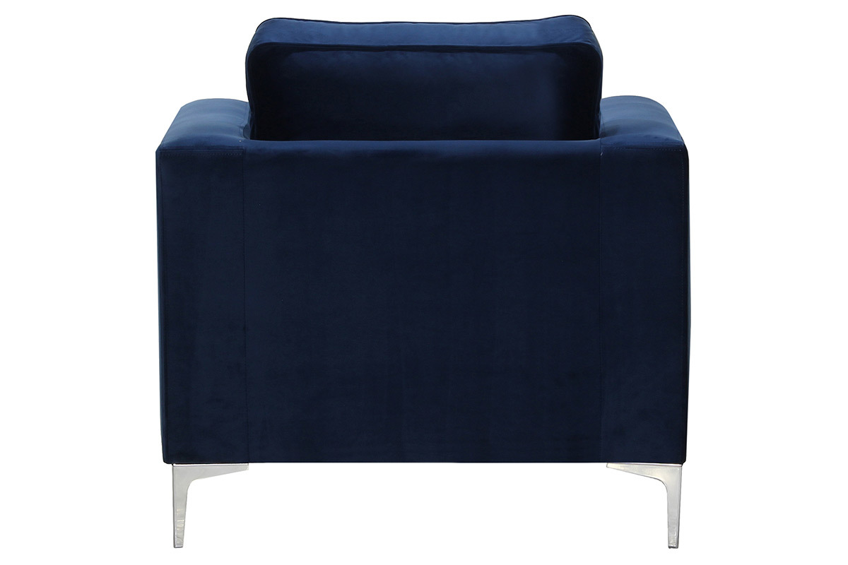 Silln moderno terciopelo azul oscuro HARRY
