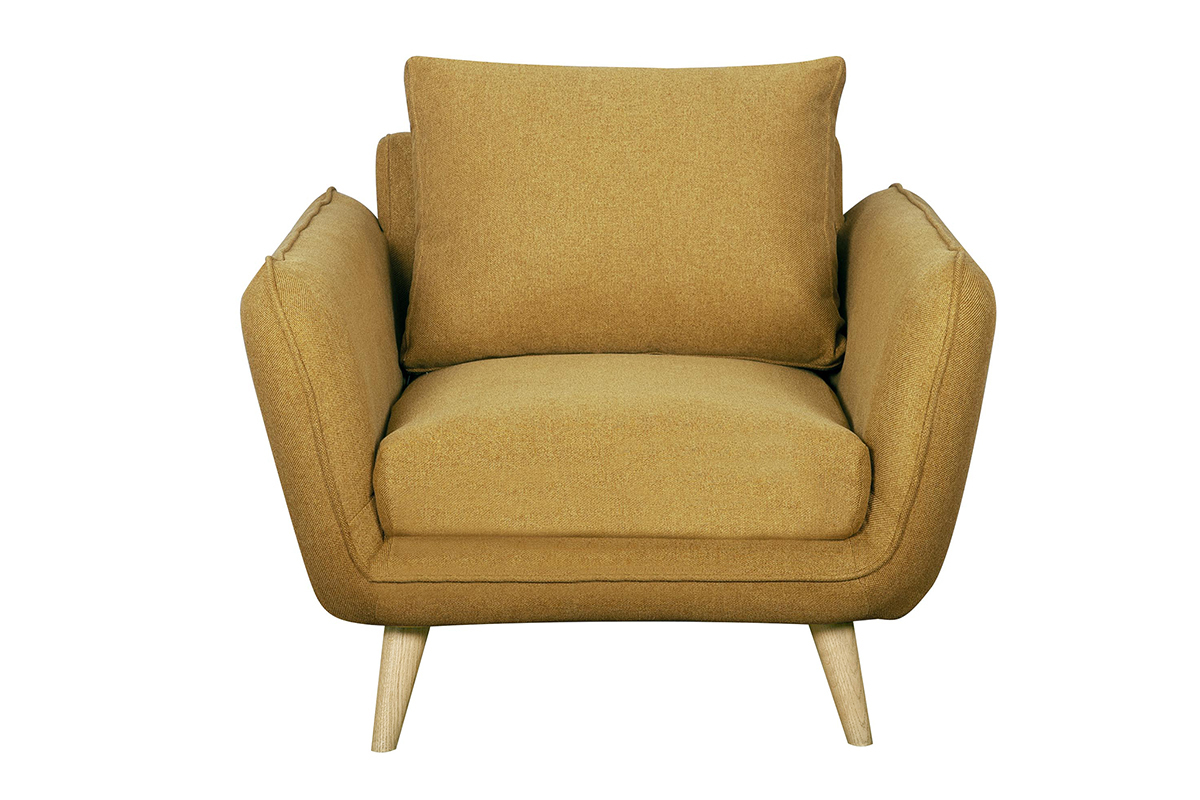 Silln nrdico amarillo comino y madera CREEP