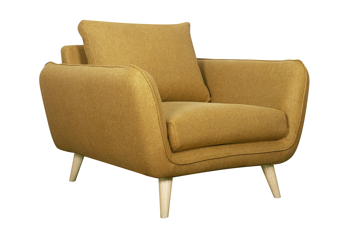 Silln nrdico amarillo comino y madera CREEP