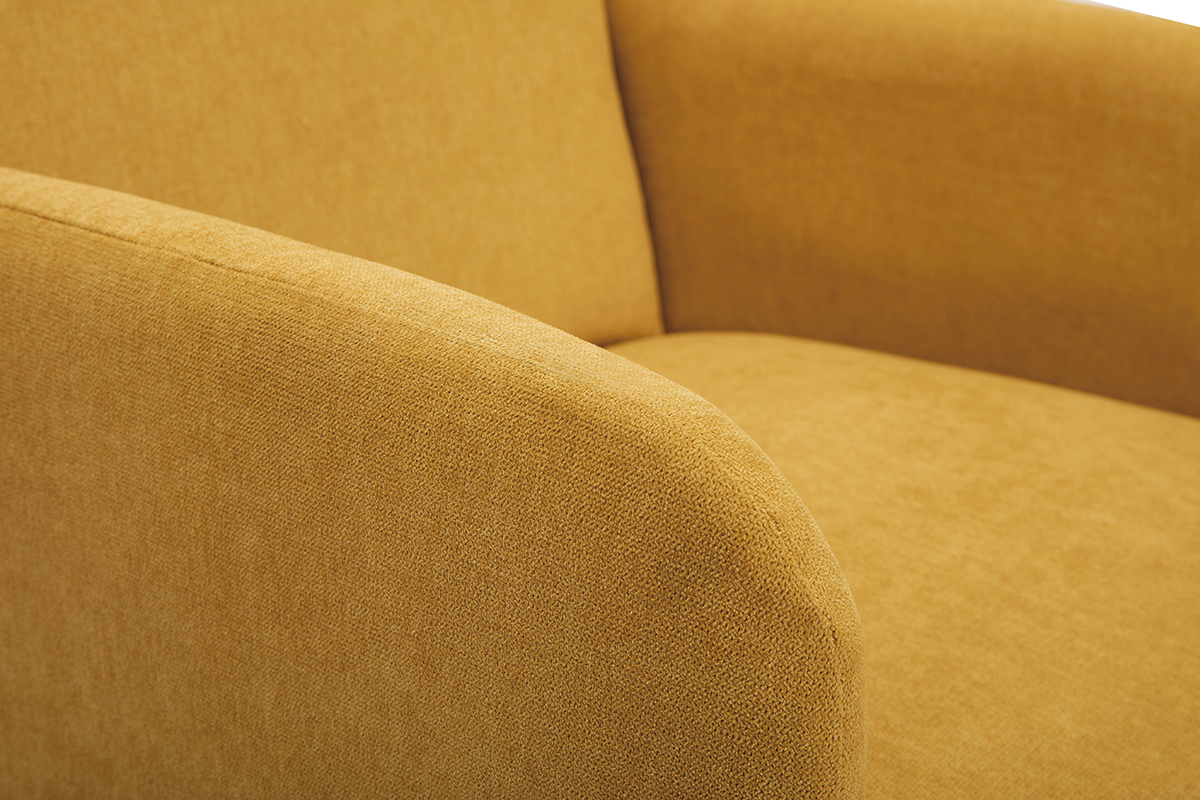Silln nrdico amarillo mostaza y madera ISKO - Miliboo