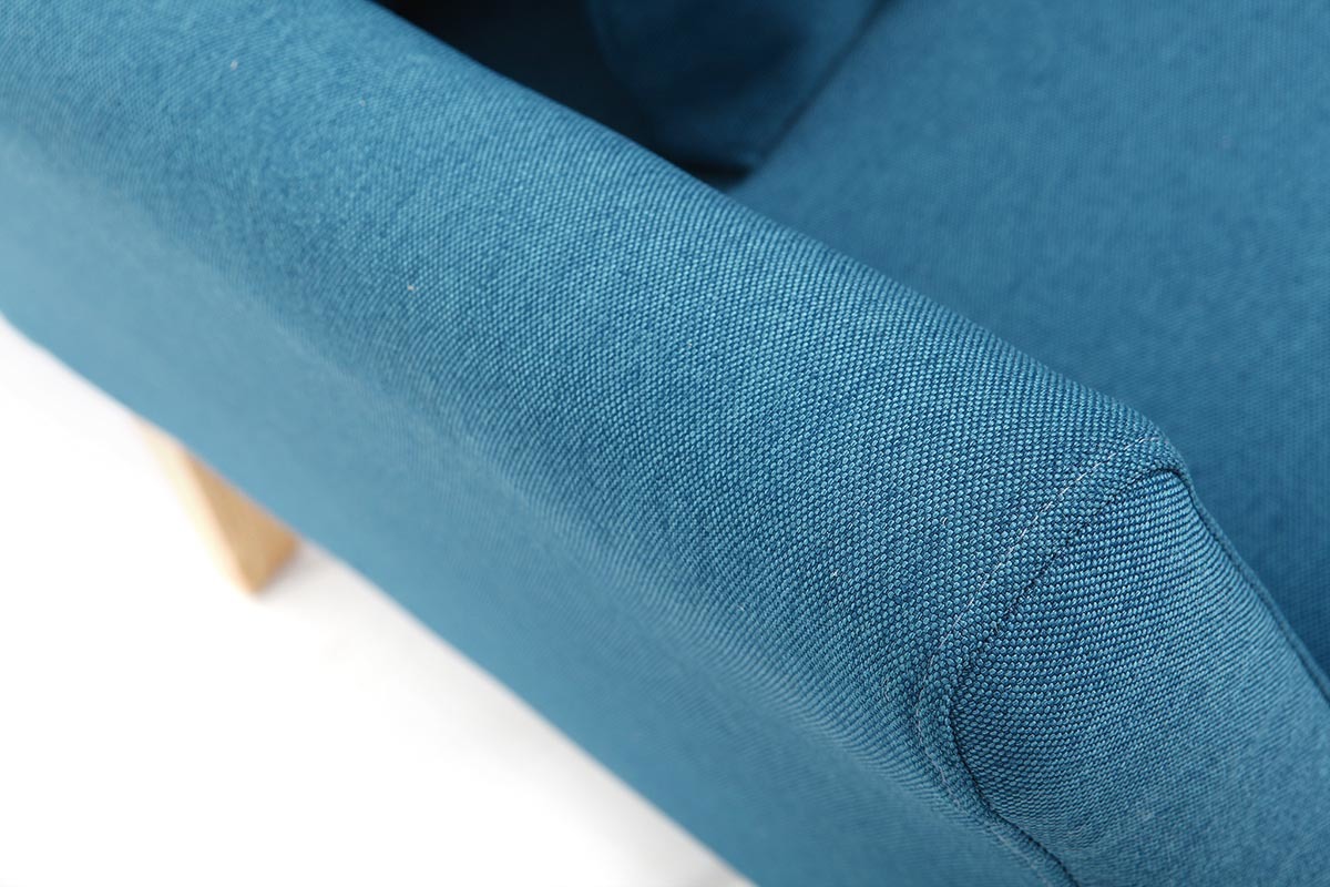 Silln nrdico azul petrleo patas madera clara OSLO
