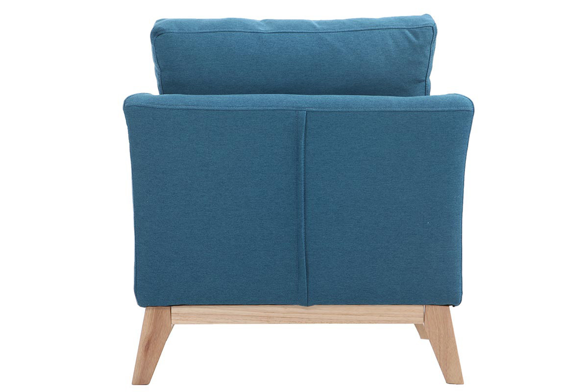 Silln nrdico azul petrleo patas madera clara OSLO