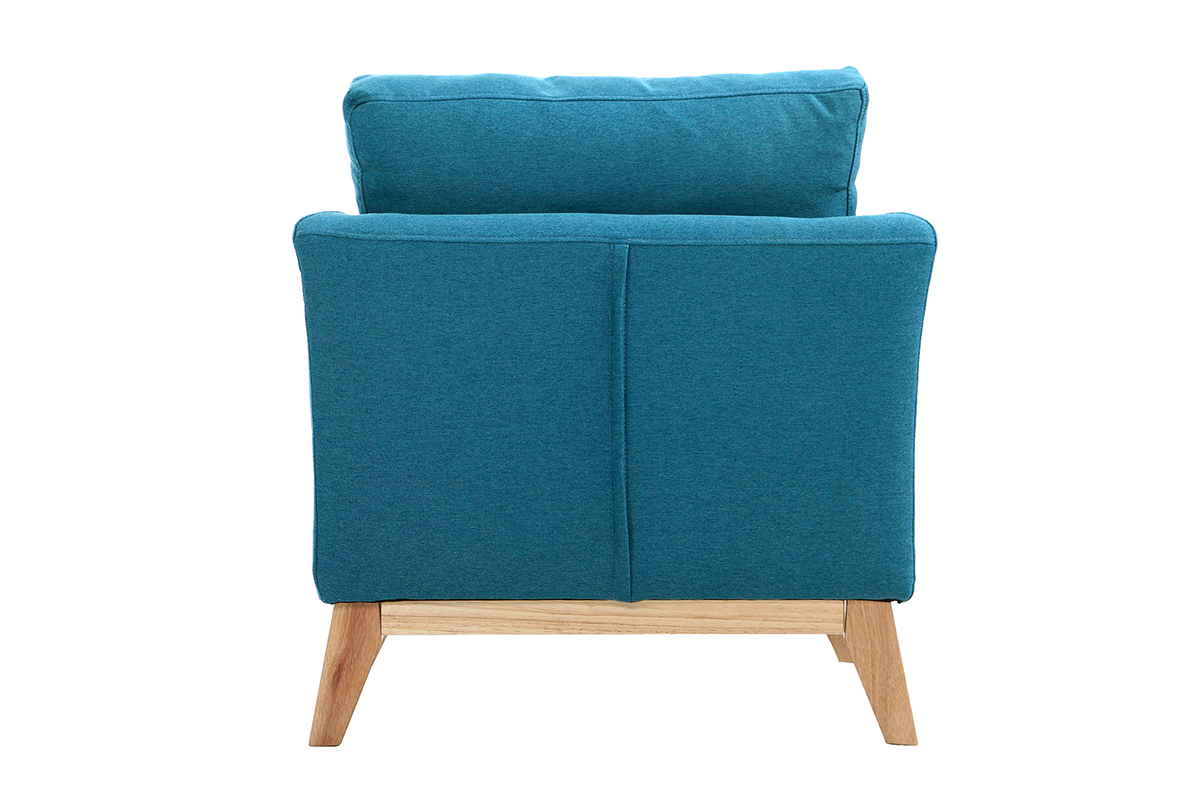 Silln nrdico azul petrleo patas madera clara OSLO