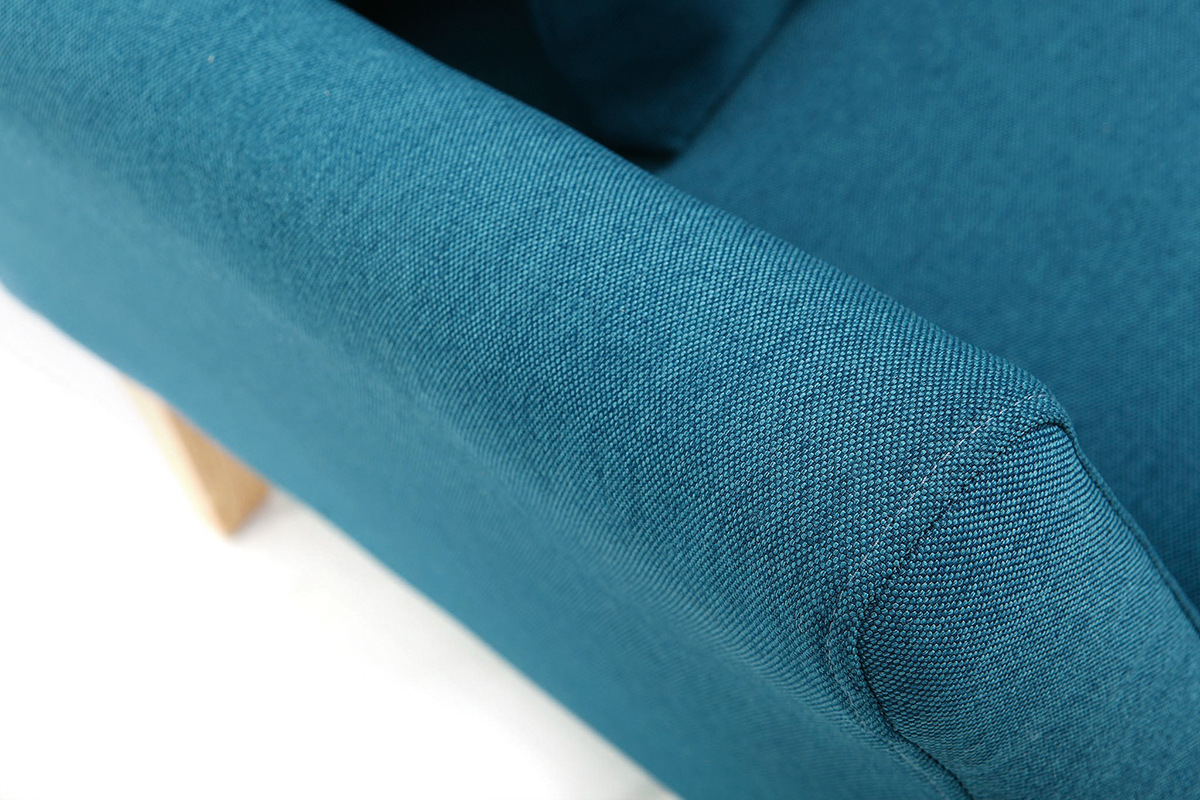 Silln nrdico azul petrleo patas madera clara OSLO