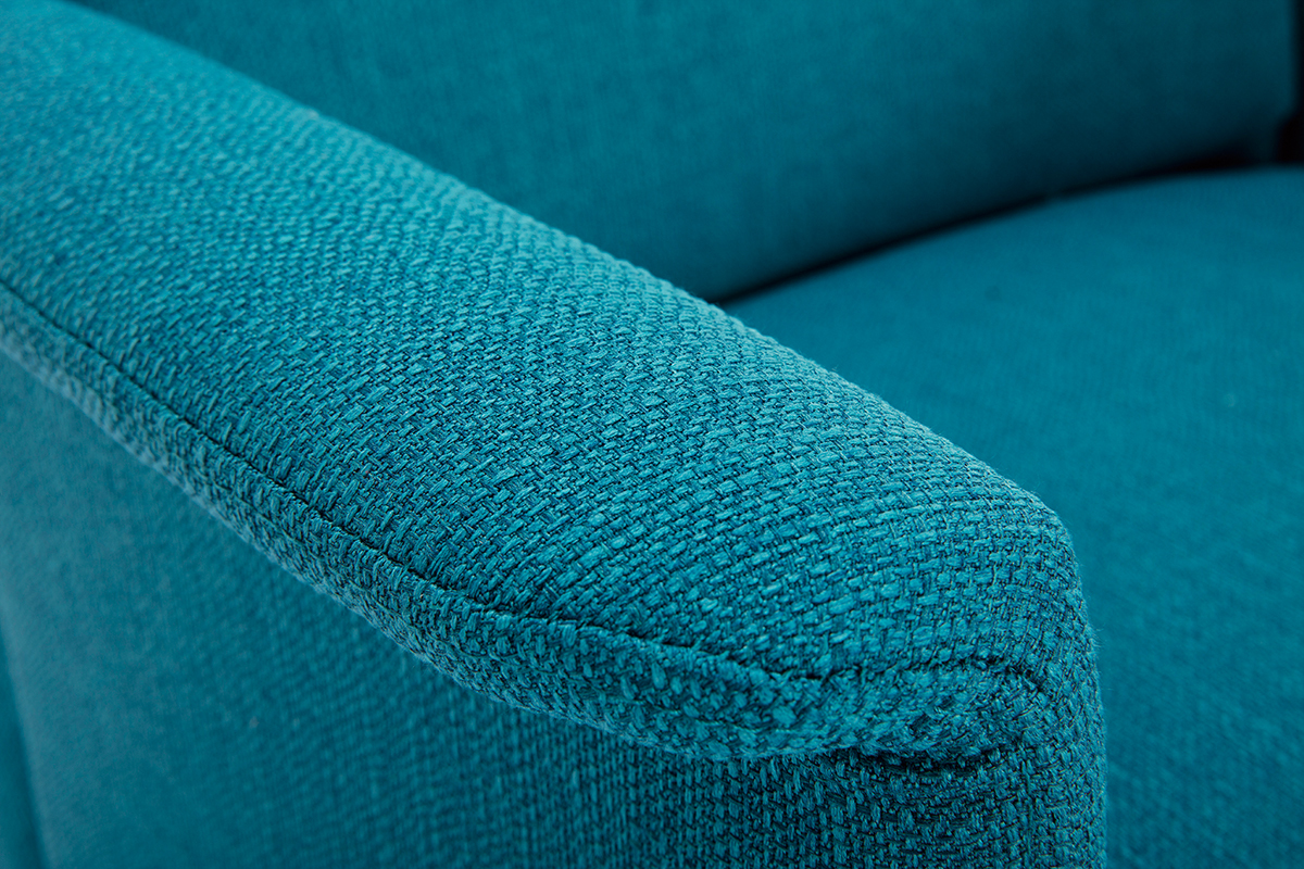 Silln nrdico azul petrleo y madera AEOLA