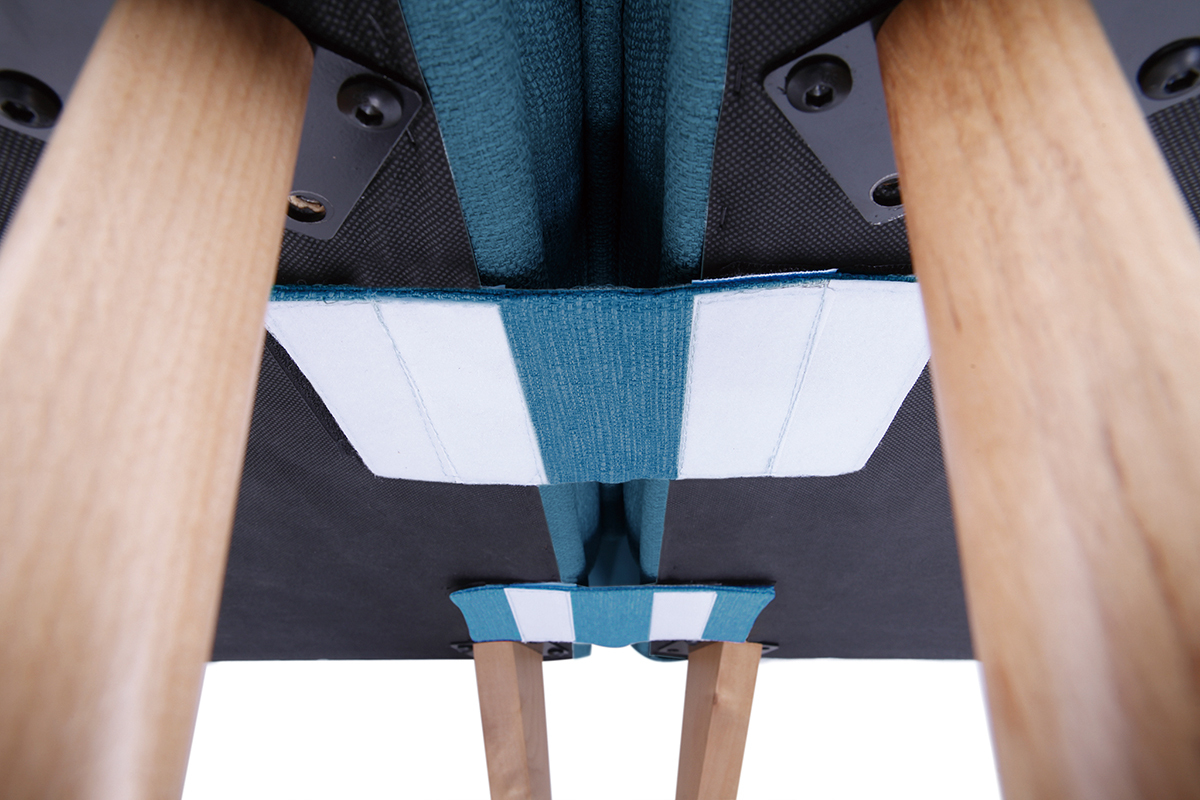 Silln nrdico convertible tejido azul petrleo BENNIE