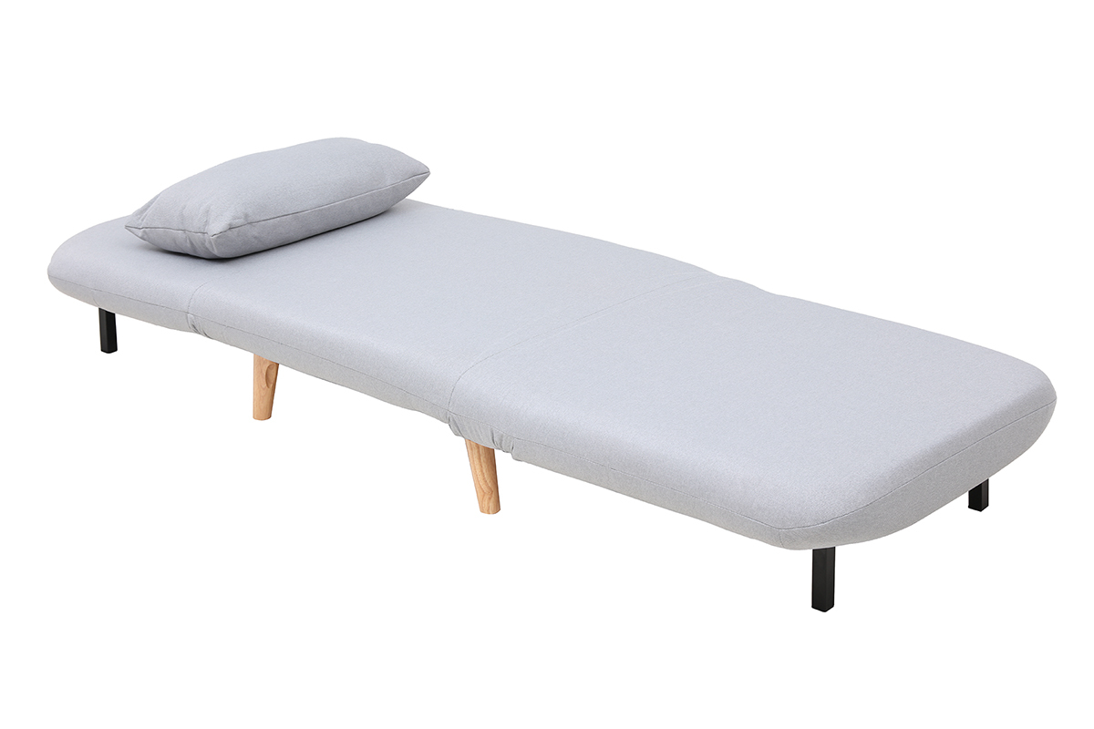 Silln nrdico convertible tejido gris claro AMIKO