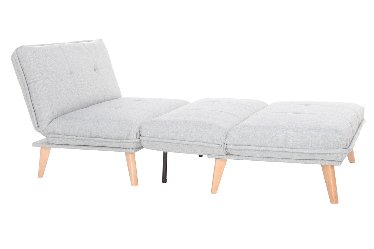 Silln nrdico convertible tejido gris claro BENNIE