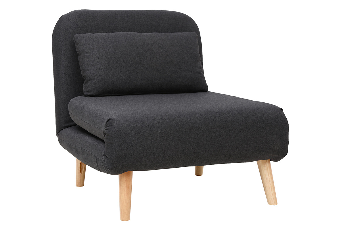 Silln nrdico convertible tejido gris oscuro AMIKO