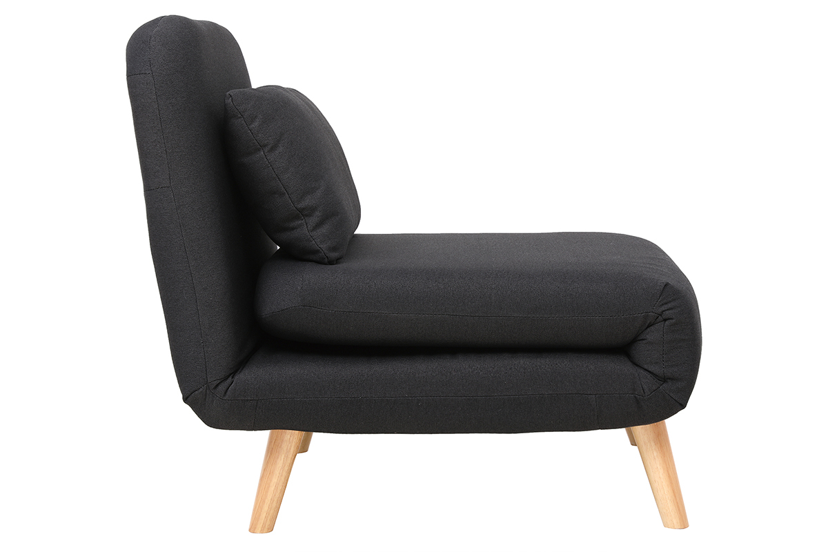 Silln nrdico convertible tejido gris oscuro AMIKO