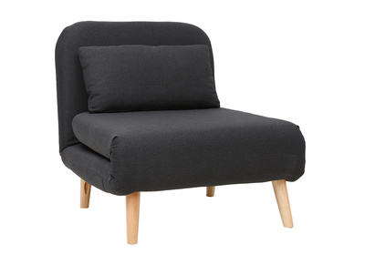 Sillón nórdico convertible tejido gris oscuro AMIKO