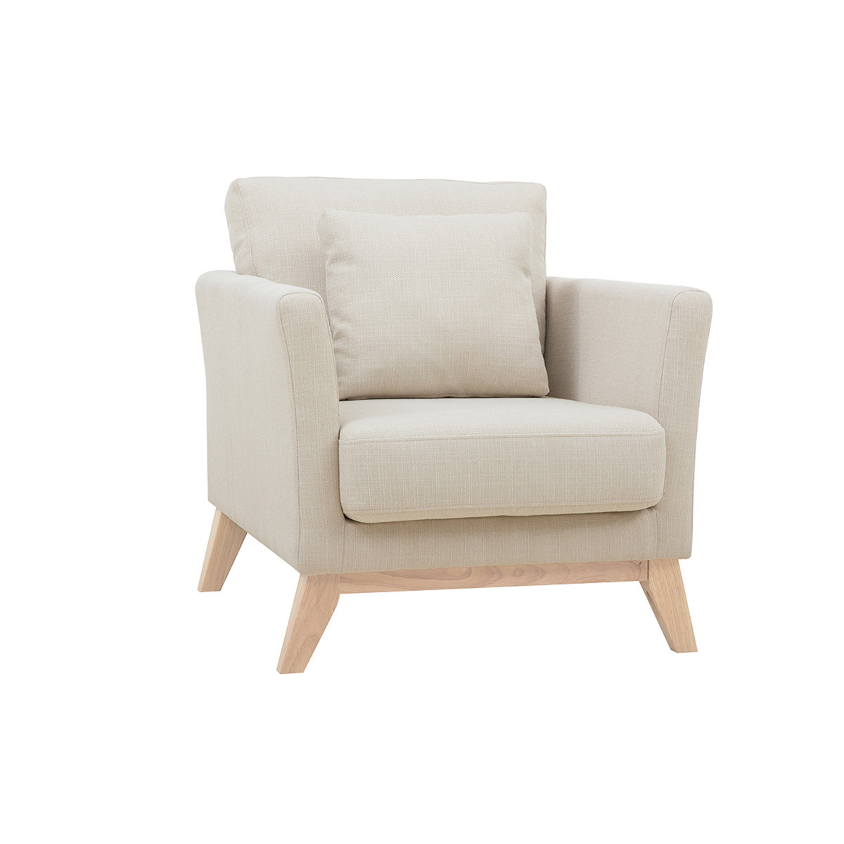 Sillón nórdico desenfundable tejido beige OSLO