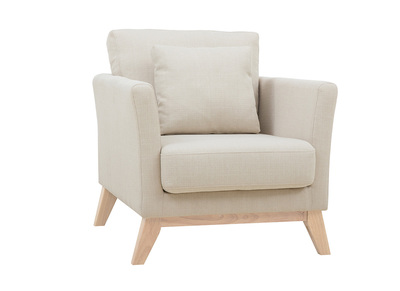 Sillón nórdico desenfundable tejido beige OSLO