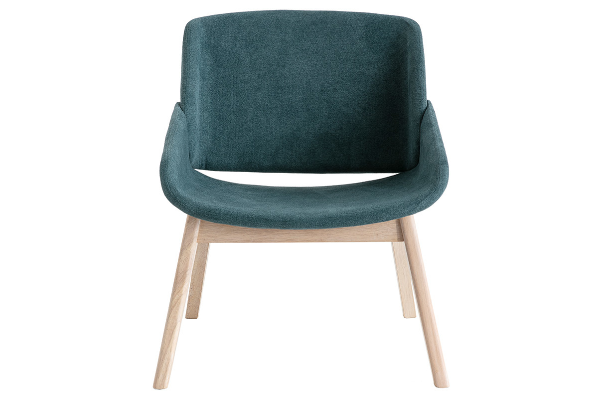 Silln nrdico efecto terciopelo azul-verde WILLY