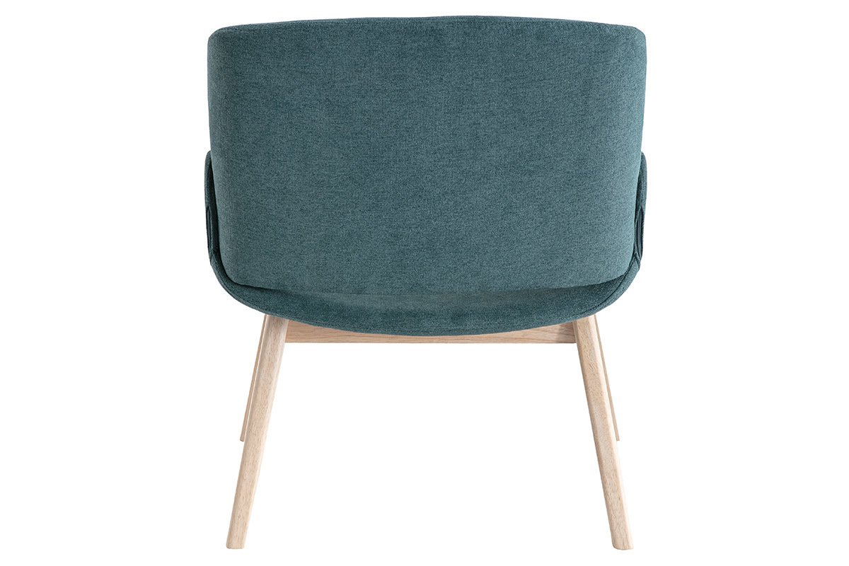 Silln nrdico efecto terciopelo azul-verde WILLY