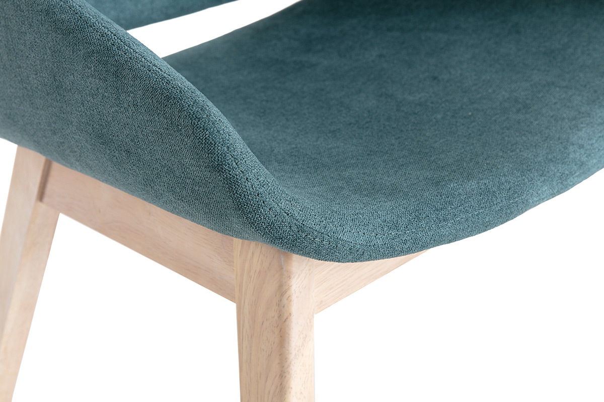 Silln nrdico efecto terciopelo azul-verde WILLY