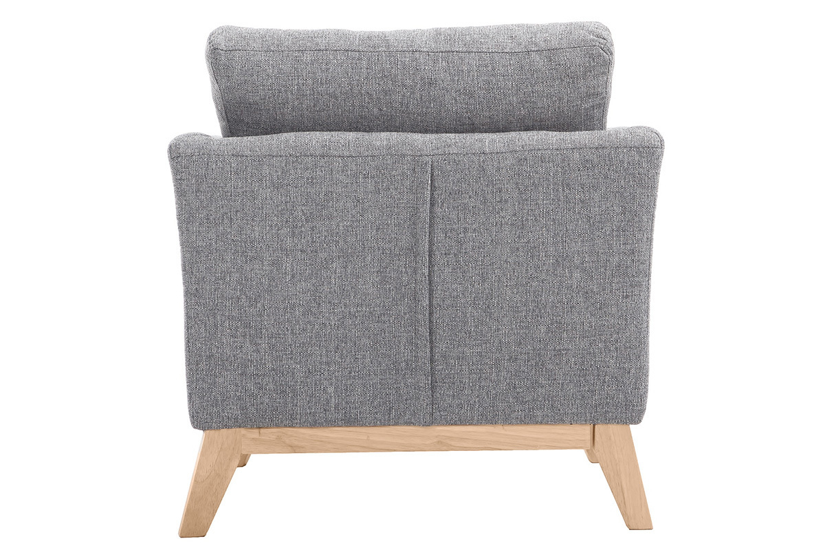 Silln nrdico gris claro patas madera clara OSLO