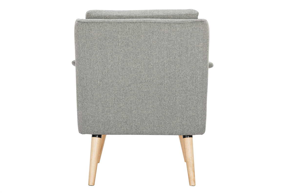 Silln nrdico gris claro y madera AEOLA