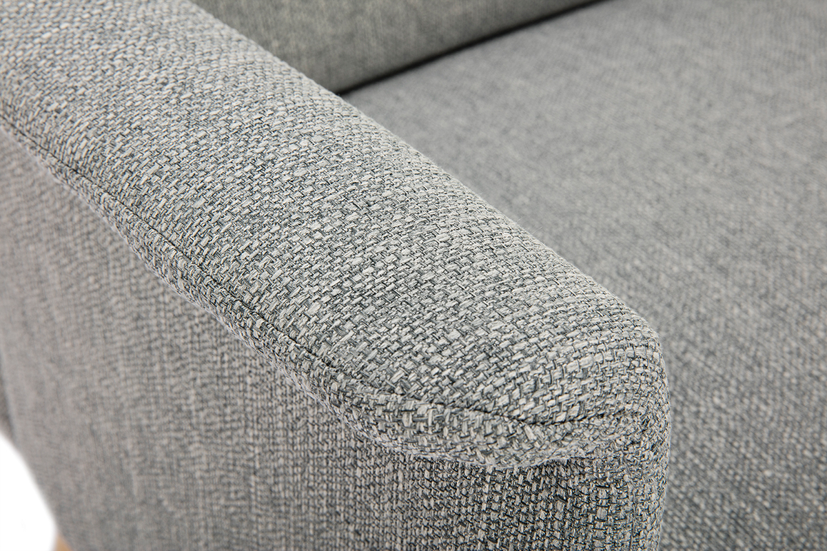 Silln nrdico gris claro y madera AEOLA