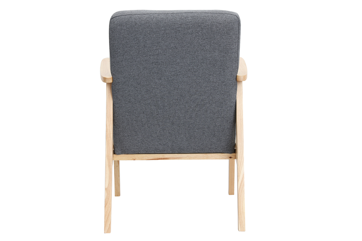 Silln nrdico gris y madera clara ABYSS
