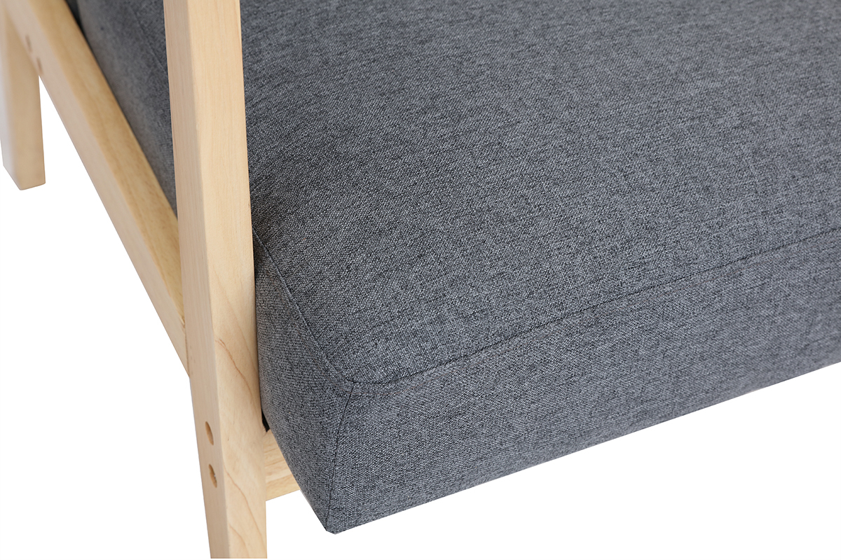 Silln nrdico gris y madera clara ABYSS
