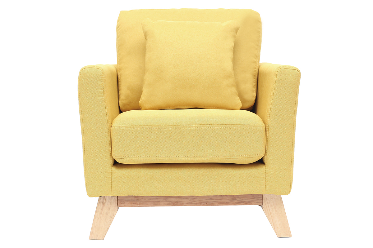 Silln nrdico infantil desenfundable en tejido amarillo BABY OSLO