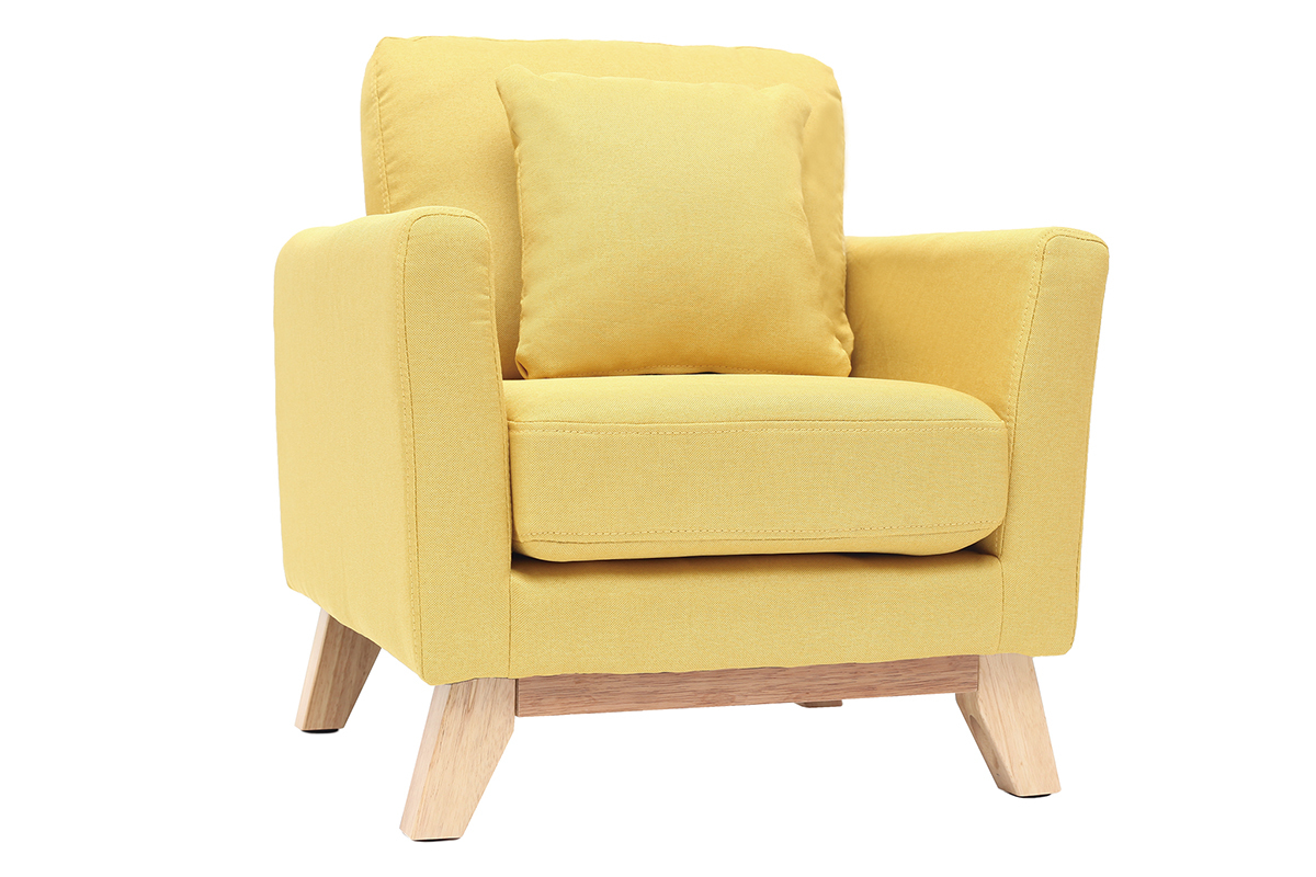 Silln nrdico infantil desenfundable en tejido amarillo BABY OSLO