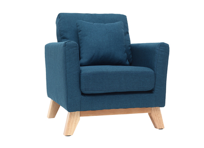 Sillón nórdico infantil desenfundable en tejido azul petróleo BABY OSLO - Sillón nórdico infantil desenfundable en tejido azul petróleo BABY OSLO