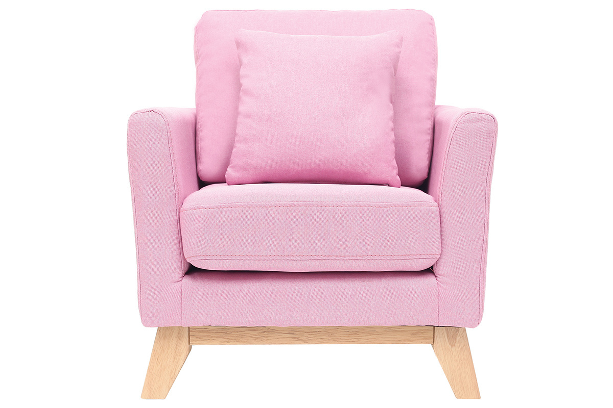 Silln nrdico infantil desenfundable en tejido rosa BABY OSLO