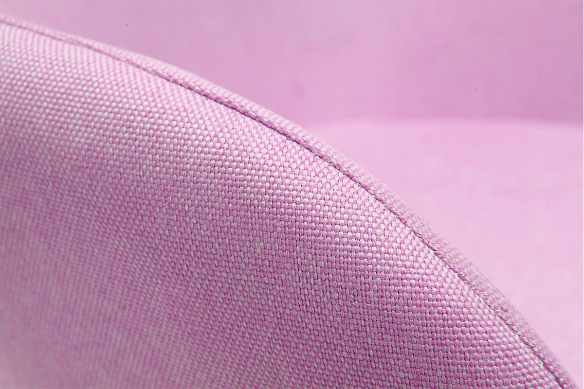 Sill�n relax - Baby mecedora tejido rosa patas metal y fresno JHENE